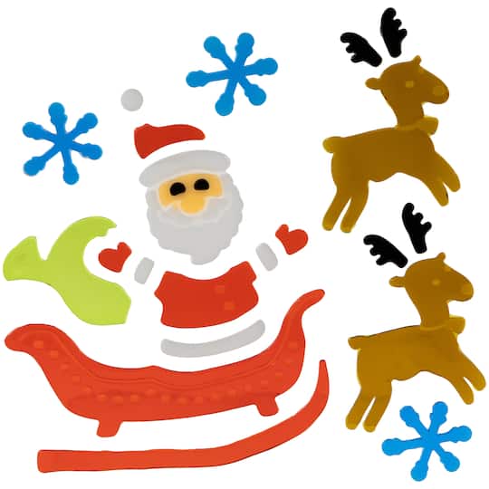 Double-Sided Christmas Gel Window Clings, 6ct.
